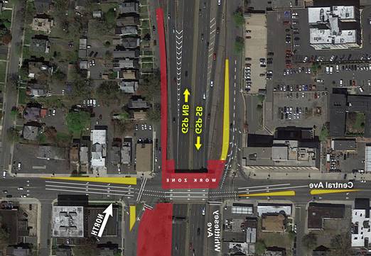 TRAFFIC ADVISORY: New traffic pattern coming to Central Avenue as long-term work zone is installed